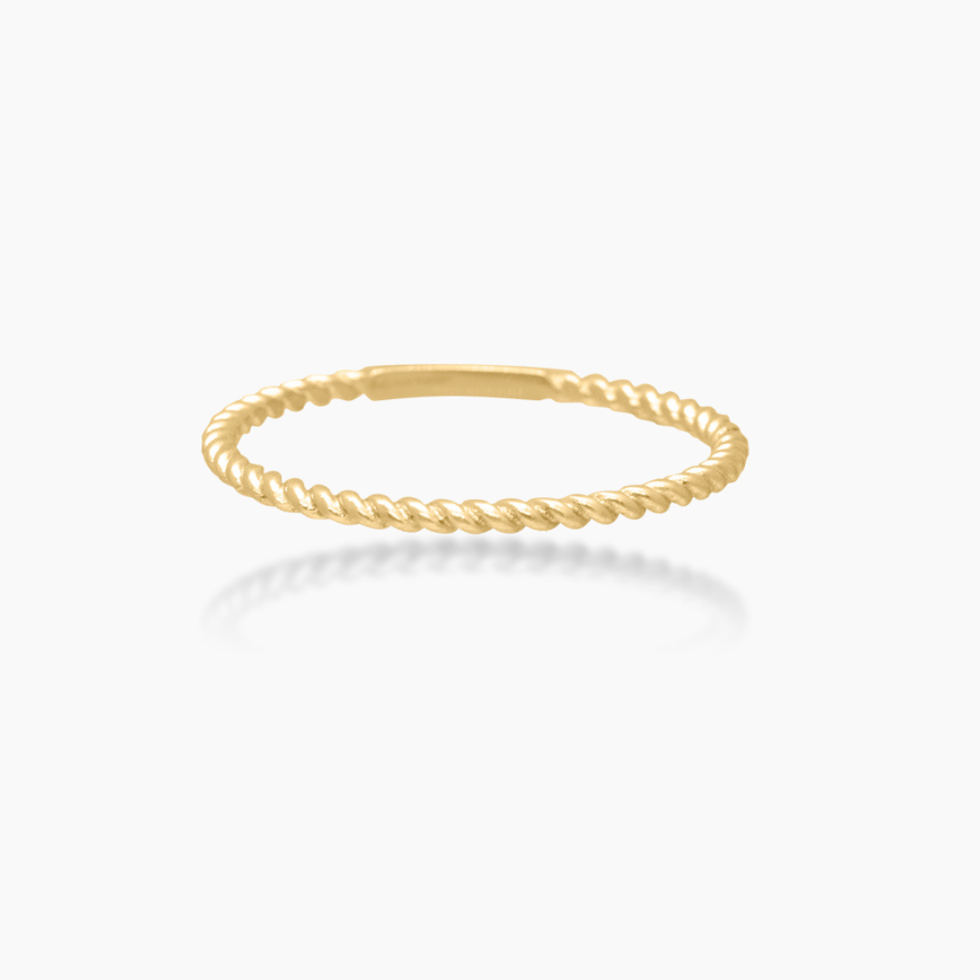 Golden Rope Ring 14K YELLOW GOLD ROPE RING | Patty Q's Jewelry Inc