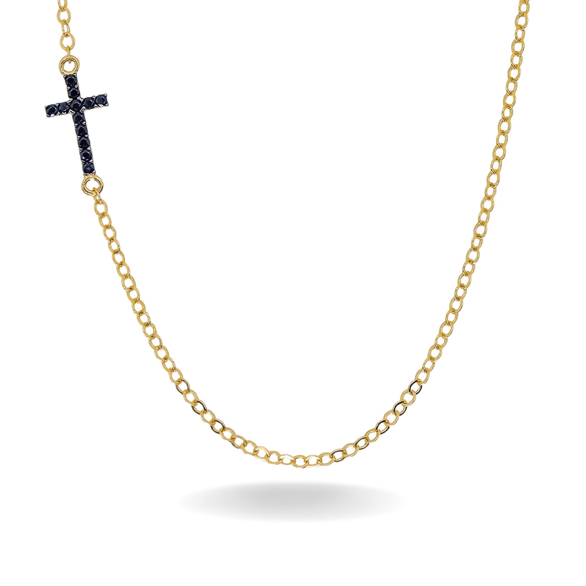 18K Double Eden Cross Necklace – Love Stylize