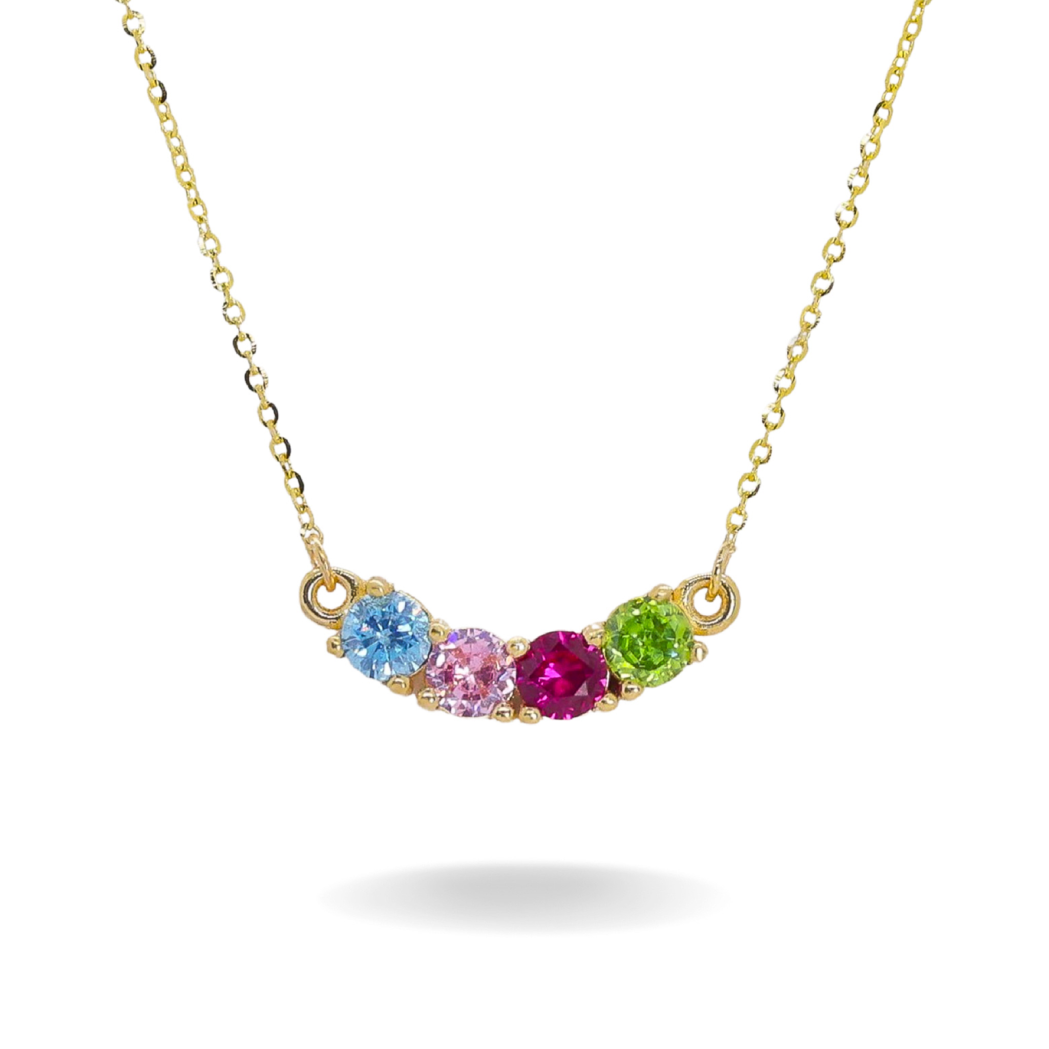 14K YELLOW GOLD PERSONALIZED BIRTHSTONE NECKLACE