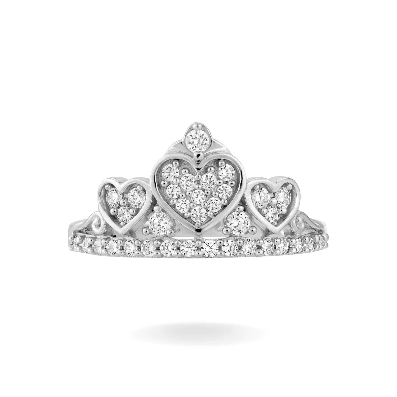 Majestic Crown Diamond Ring on 14K White Gold | Marctarian