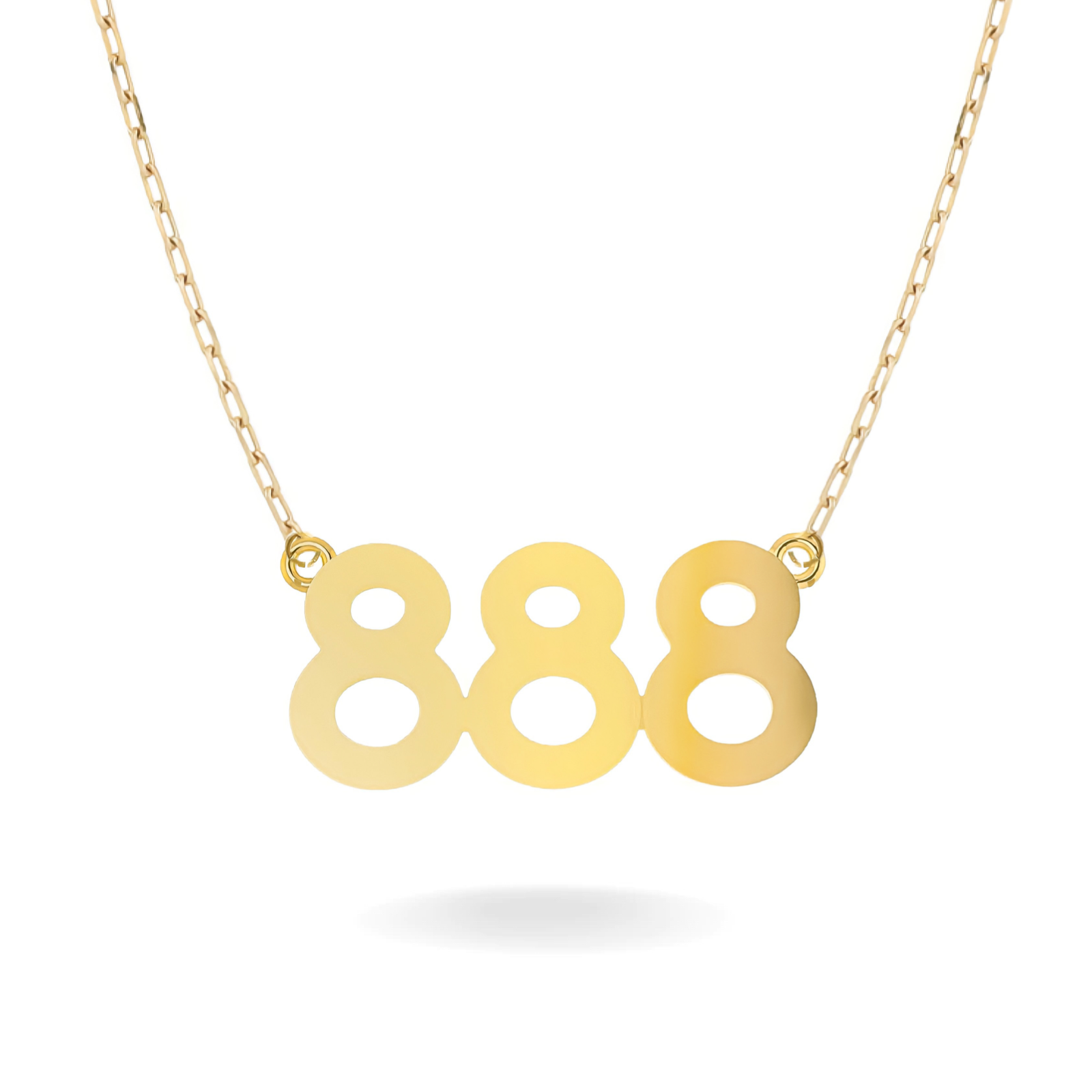 14K YELLOW GOLD ANGEL NUMBERS NECKLACE