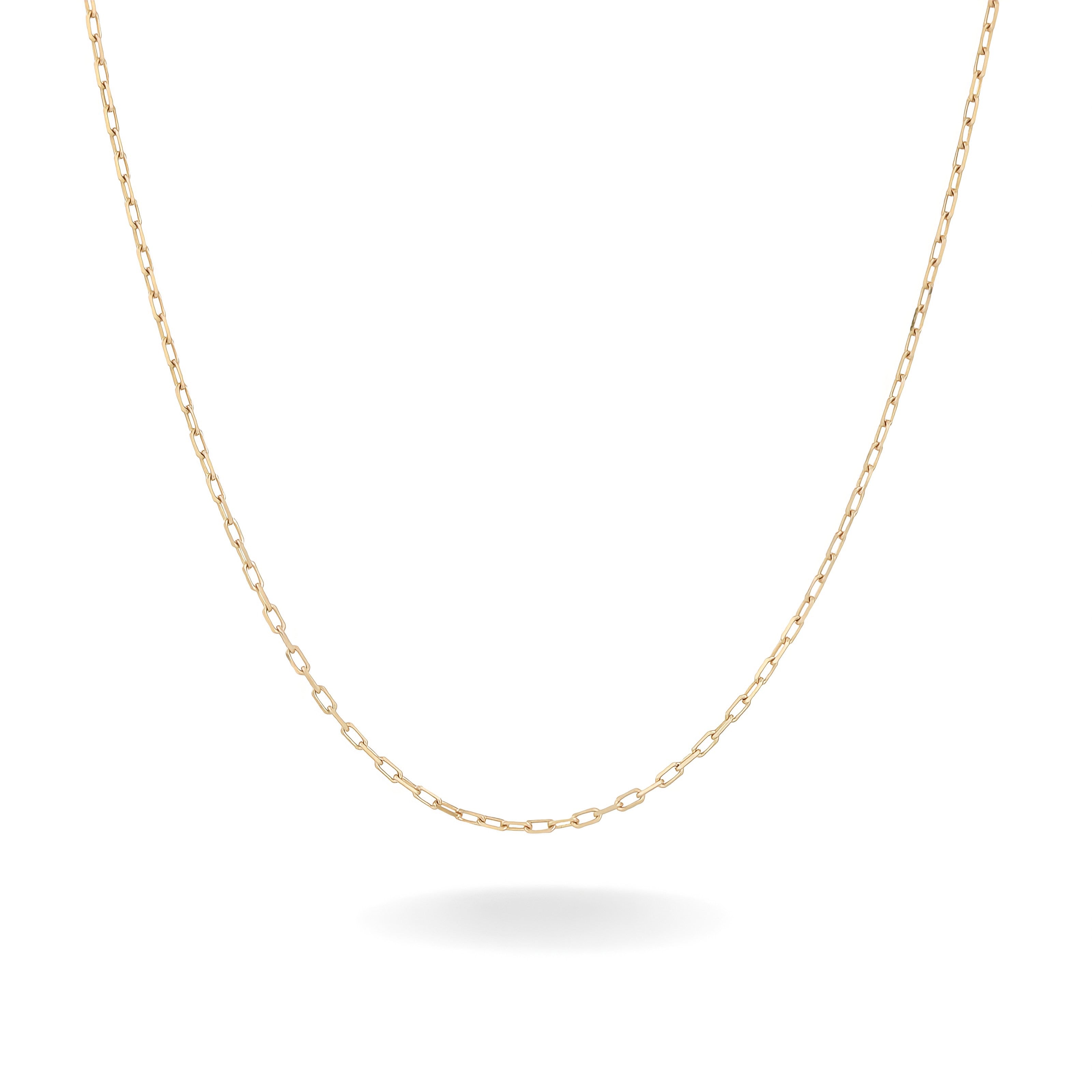 14K YELLOW GOLD PAPERCLIP CHAIN -1MM