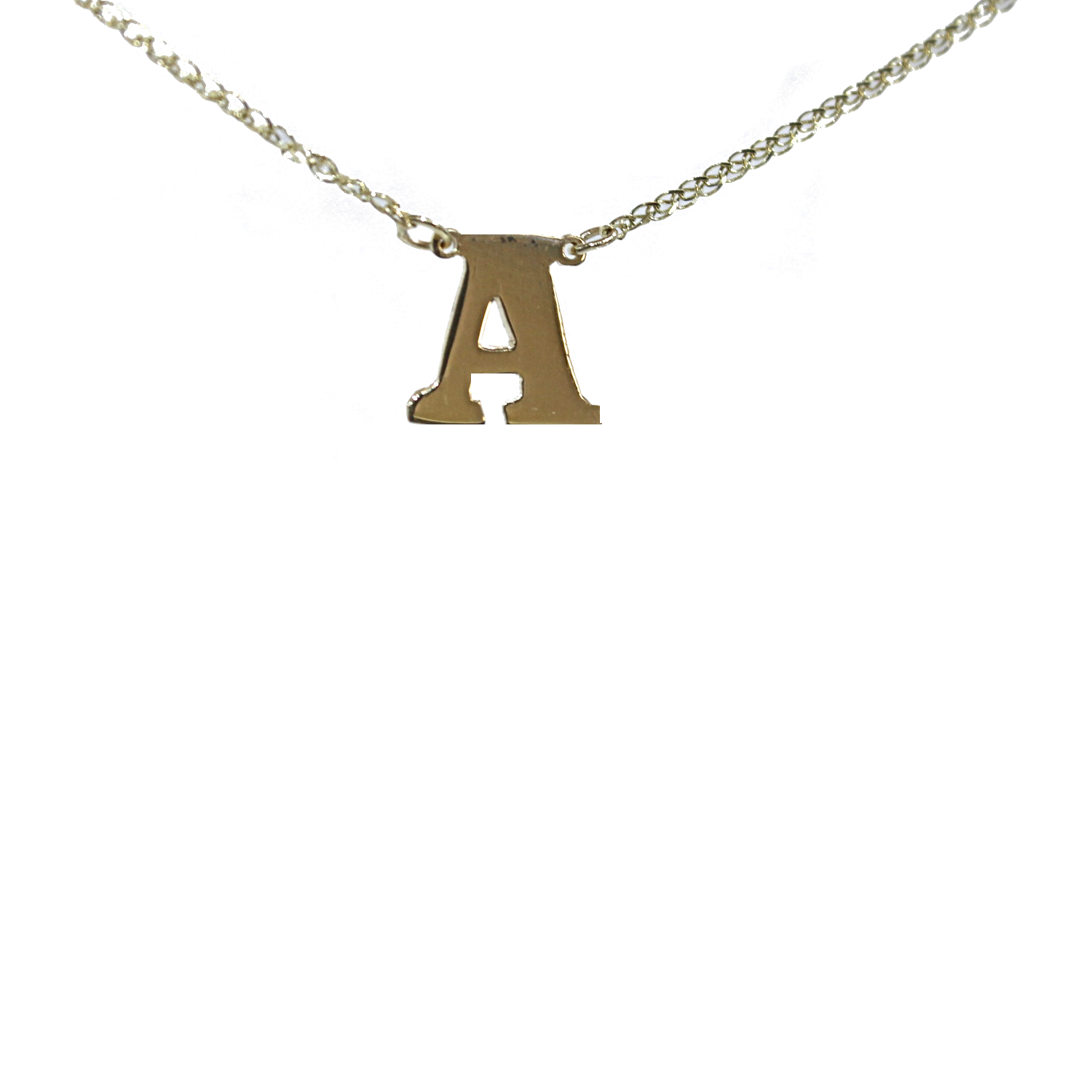 Gold block 2025 initial necklace