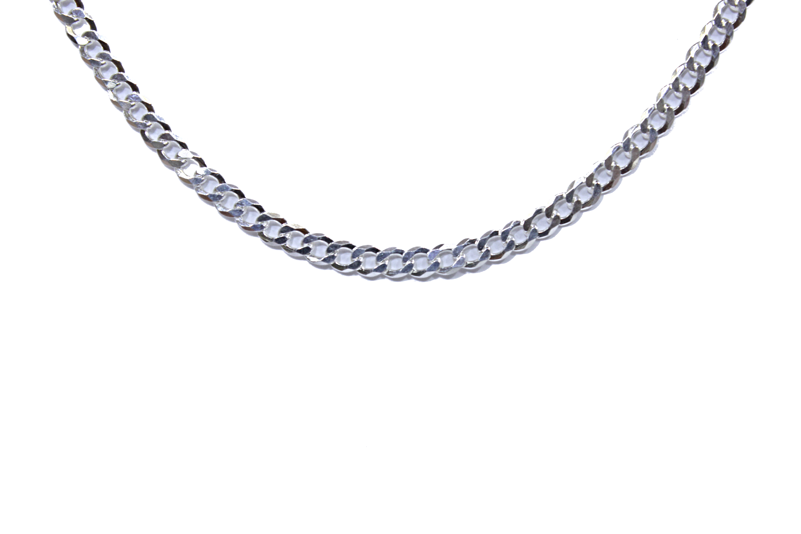 SILVER CUBAN NECKLACE 5mm