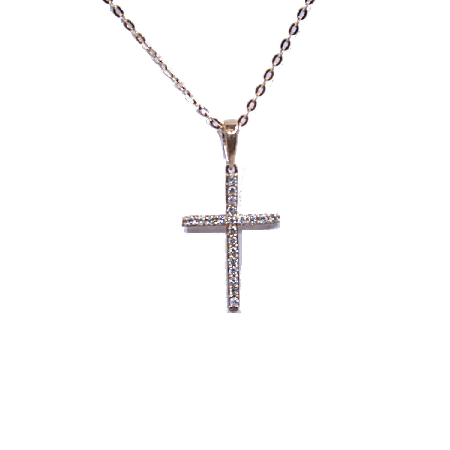 Mini diamond 2025 cross pendant