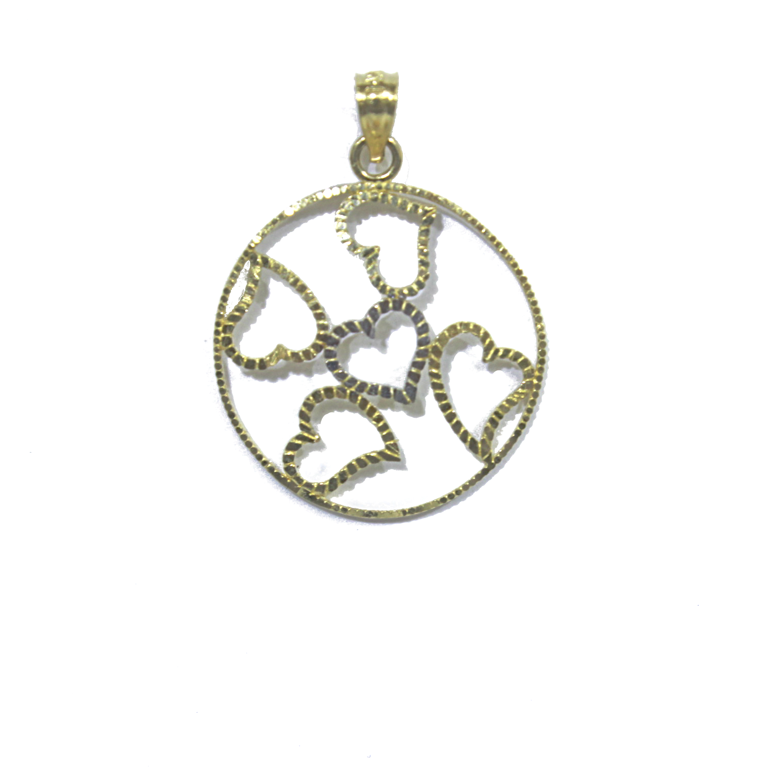 14K TWO TONED GOLD LOVE PARTY PENDANT