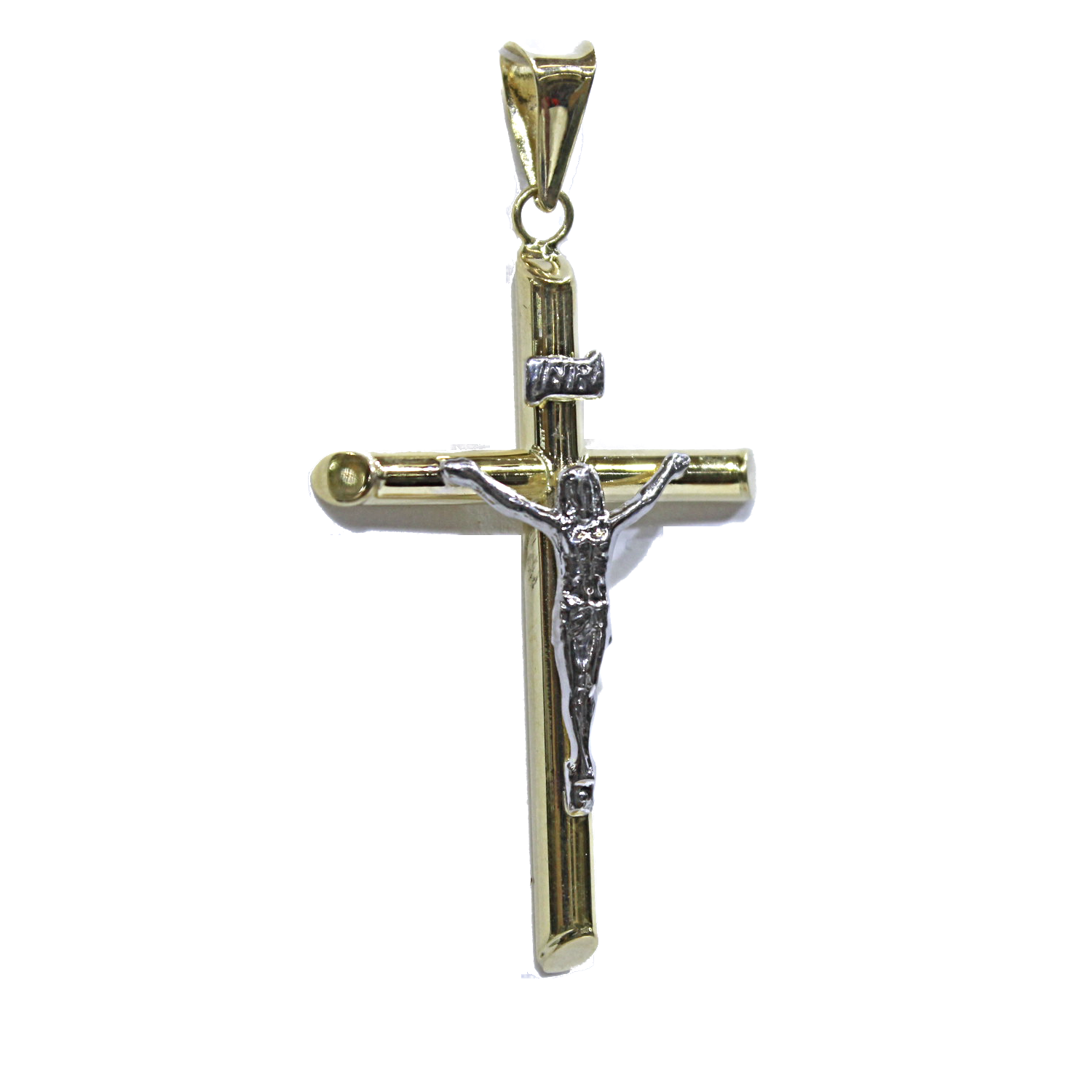 14k TWO TONED GOLD THE TRADITIONAL CROSS