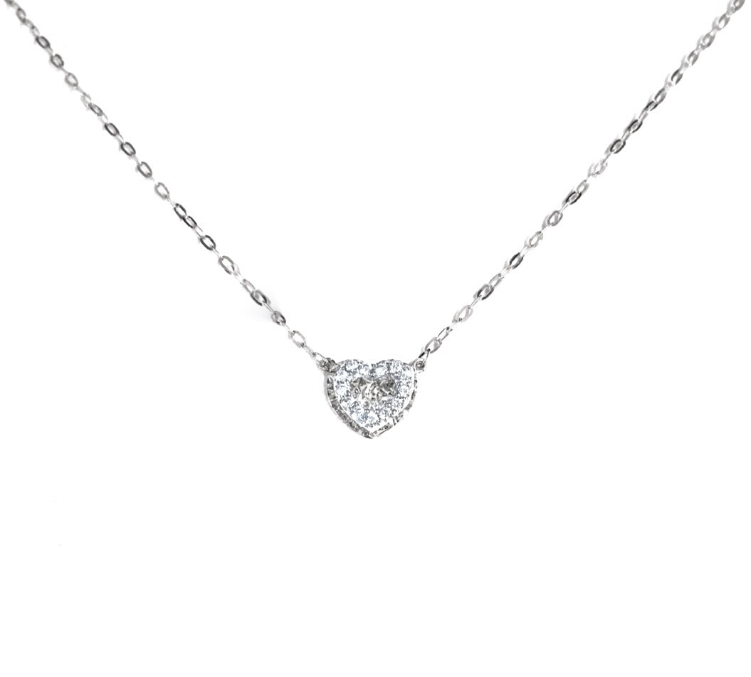 14k WHITE GOLD LOVING YOU NECKLACE