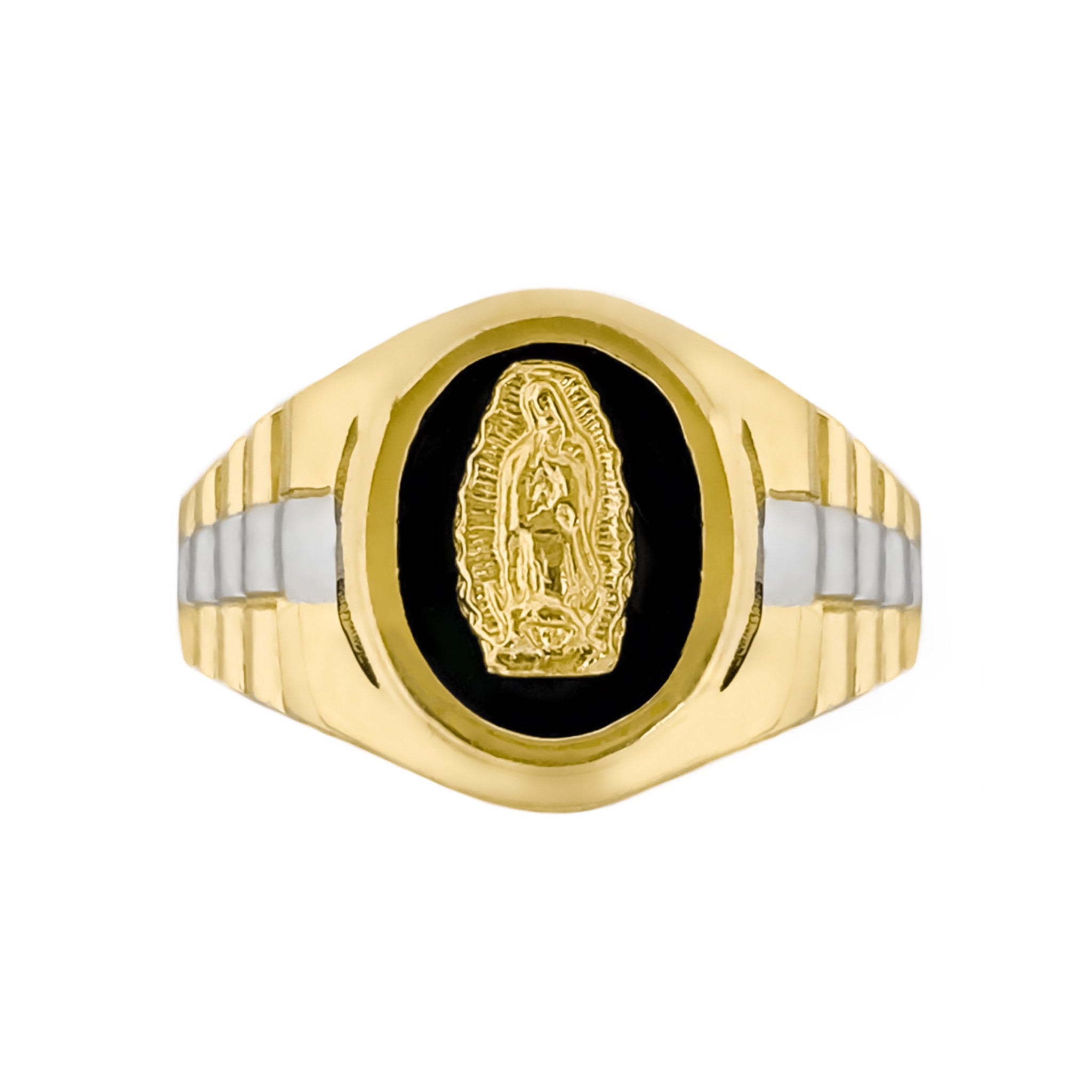 14K TWO TONED GOLD VIRGIN MARY  RING
