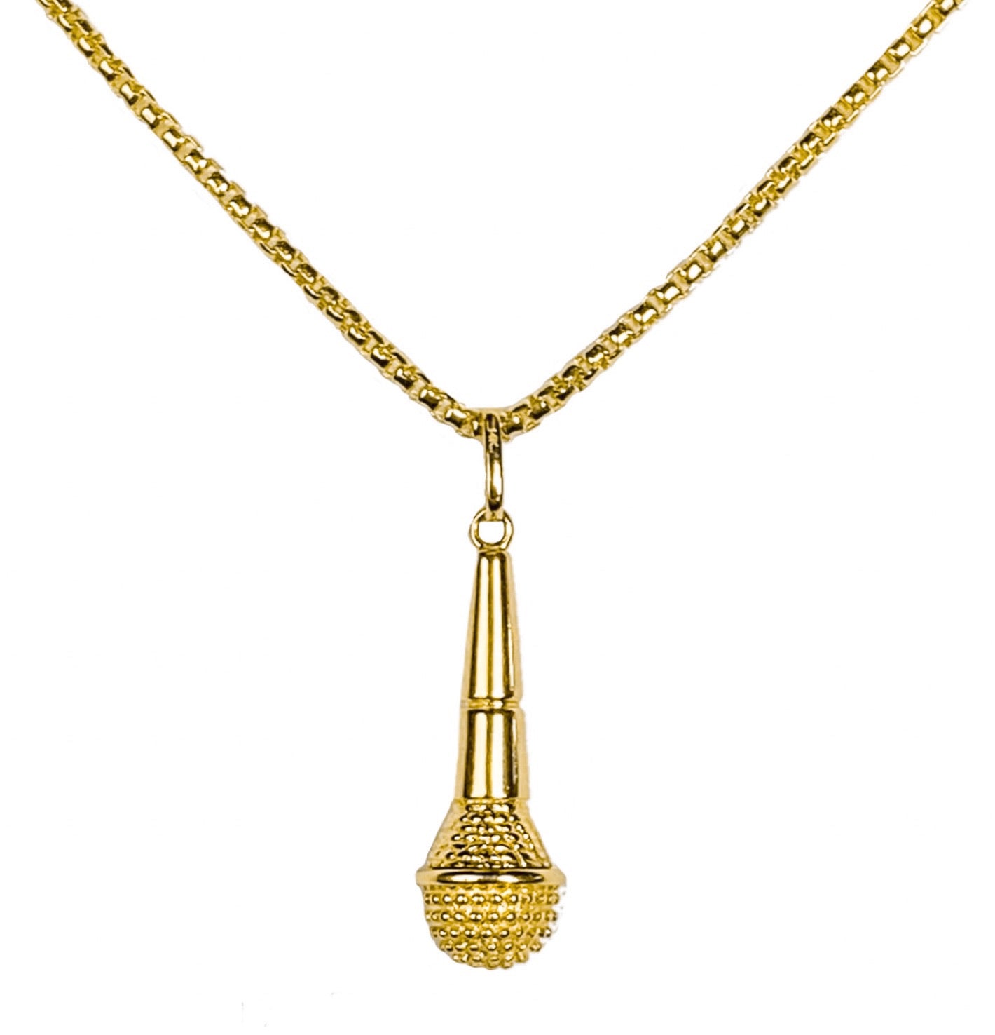 14K YELLOW GOLD MIC NECKLACE