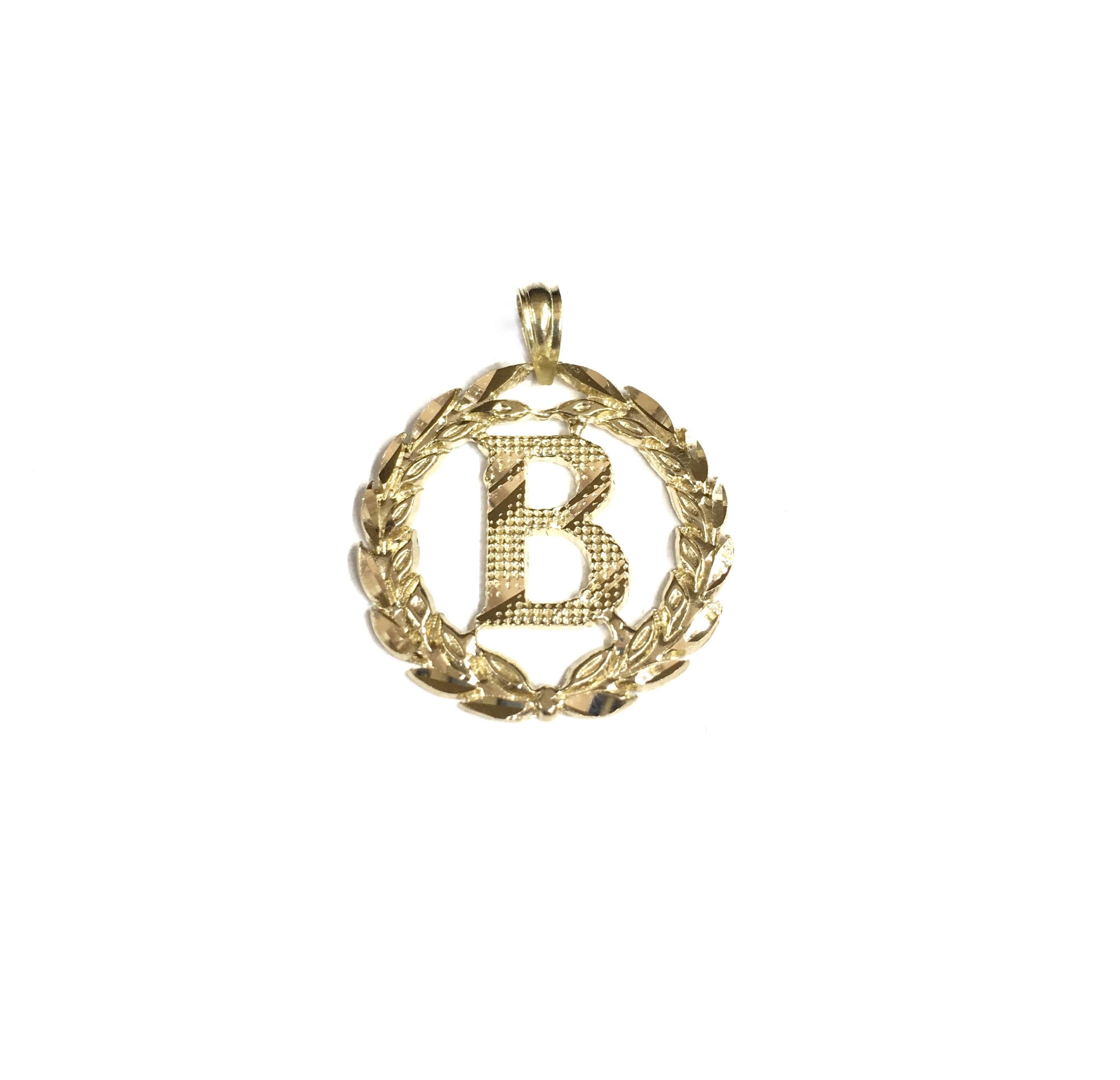 14K YELLOW GOLD VICTORIAN INITIAL PENDANT