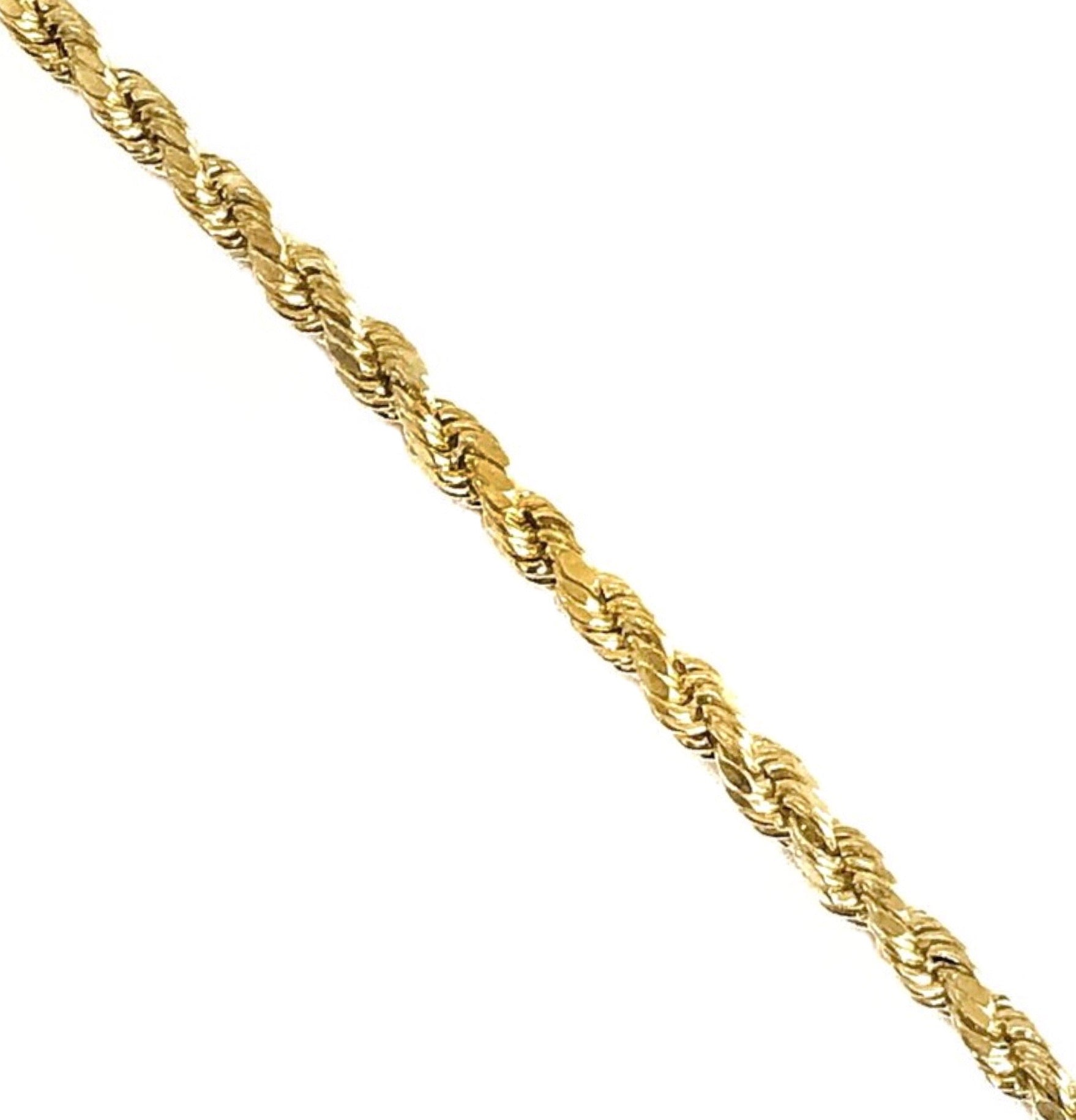 3mm Thick Rope Chain - Crislu 20 / 18kt Yellow Gold