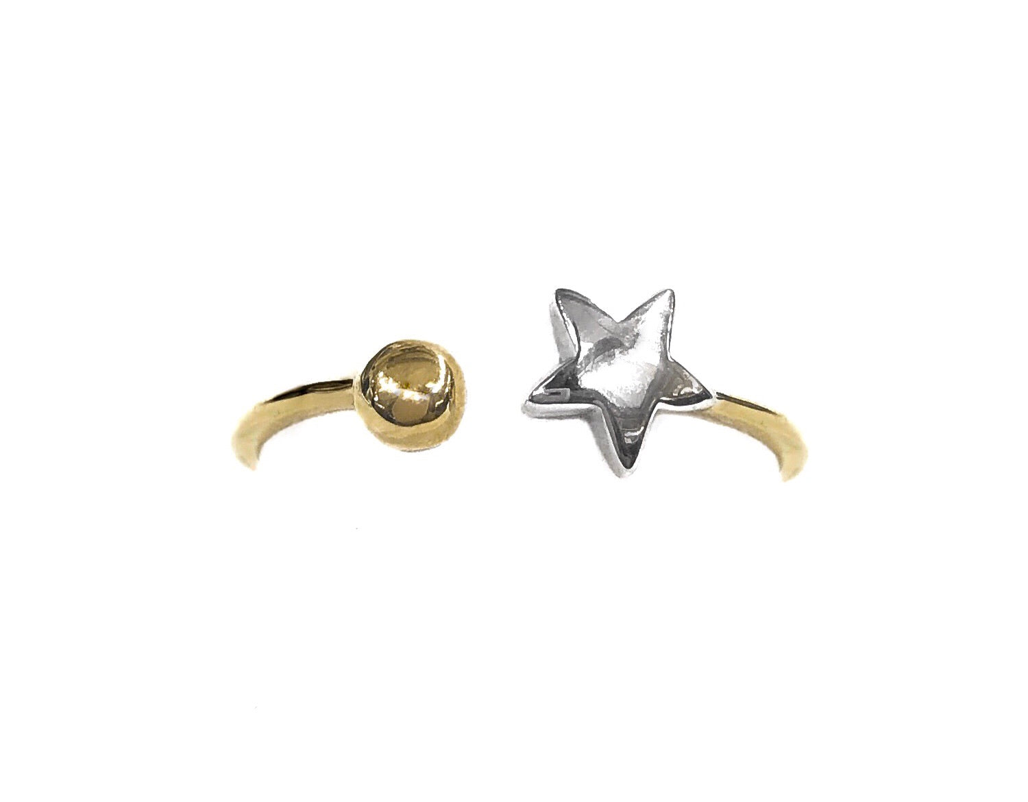LUCKY STAR WRAP RING -TWO TONED