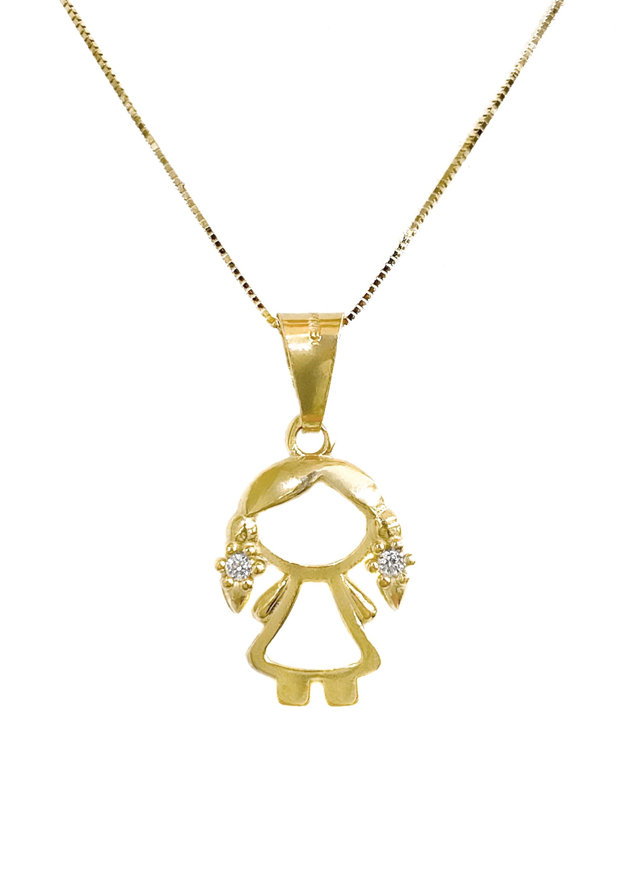 14K YELLOW GOLD IT'S A GIRL NECKLACE