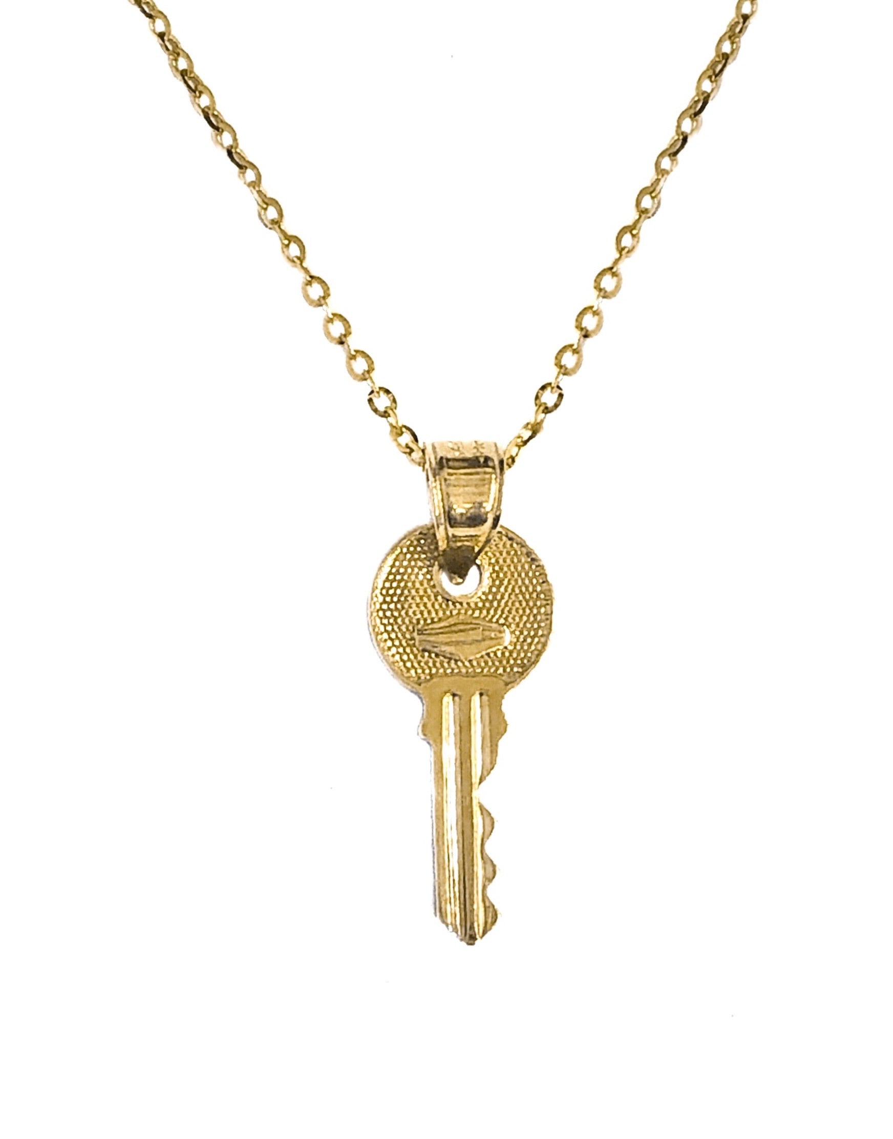 14K YELLOW GOLD THE KEY NECKLACE